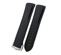 Bracelet de montre en caoutchouc silicone de 19 mm, 20 mm, 21 mm, 22 mm pour Omega AT150 300 De Ville Planet Ocean Watch Bracelet à boucle pointue (couleur : 9, taille : 19 mm), 20 mm