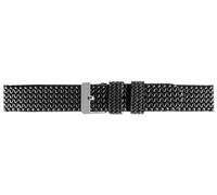Bracelet de montre en caoutchouc silicone noir motif pneu de voiture 18mm 20mm 22mm 24mm Ref S222 Noir 18mm