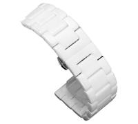 Bracelet de montre en céramique 18mm 20mm 22mm for femmes hommes bracelet de remplacement(White 1,18mm)
