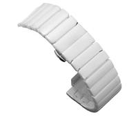 Bracelet de montre en céramique 18mm 20mm 22mm for femmes hommes bracelet de remplacement(White,18mm)