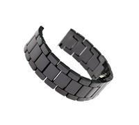 Bracelet de montre en céramique à dégagement rapide avec boucle en acier inoxydable for femmes et hommes (14 mm, 15 mm, 16 mm, 17 mm, 18 mm, 20 mm, 22 mm)(Black,18mm)