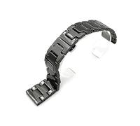 Bracelet de montre en céramique noir blanc WAHRE, Adapté for Tissot, Citizen, Seiko, Samsung 14-22mm, 20mm (Noir)