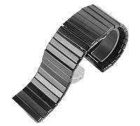 Bracelet de montre en céramique noir, chaîne de montre for hommes, 27mm 35mm, boucle pliante, remplacement de bracelet(35mm)