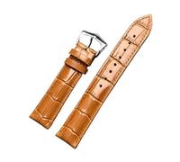 Bracelet de montre en cuir 12mm-26mm hommes femmes Bracelet en cuir de vache accessoires, Marron clair, 16mm