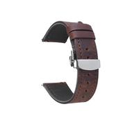 Bracelet de montre en cuir 20mm 22mm Compatible avec Huawei GT5 4 46mm/ Samsung Galaxy Watch 7 6 5 4/ OnePlus 2 2R(Deep brown,20mm)