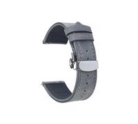 Bracelet de montre en cuir 20mm 22mm Compatible avec Huawei GT5 4 46mm/ Samsung Galaxy Watch 7 6 5 4/ OnePlus 2 2R(Grey,22mm)