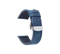 Bracelet de montre en cuir 20mm 22mm Compatible avec Huawei GT5 4 46mm/ Samsung Galaxy Watch 7 6 5 4/ OnePlus 2 2R(Blue,22mm)