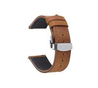 Bracelet de montre en cuir 20mm 22mm Compatible avec Huawei GT5 4 46mm/ Samsung Galaxy Watch 7 6 5 4/ OnePlus 2 2R(Brown,20mm)