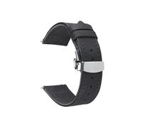 Bracelet de montre en cuir 20mm 22mm Compatible avec Huawei GT5 4 46mm/ Samsung Galaxy Watch 7 6 5 4/ OnePlus 2 2R(Black,22mm)