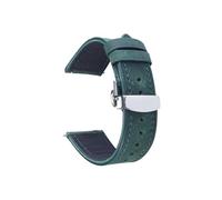 Bracelet de montre en cuir 20mm 22mm Compatible avec Huawei GT5 4 46mm/ Samsung Galaxy Watch 7 6 5 4/ OnePlus 2 2R(Green,22mm)