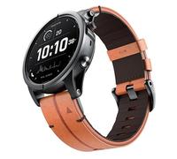 Bracelet de montre en cuir 26 mm compatible avec Garmin Fenix 8 51mm/7X/6X/5X - Libération rapide Brown