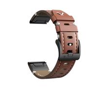 Bracelet de montre en cuir à ajustement rapide, 22mm,Pour Garmin Fenix 8 E 47mm 5 5Plus 6 6Pro 7 Instinct2(Brown Black buckle,For Fenix 8 47mm)