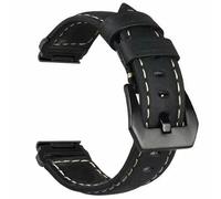 Bracelet de montre en cuir à dégagement rapide, 22/26mm, adapté for Garmin Epix Pro 47/51mm/Tactix 8/7 Pro/Fenix 8/7/7X/Enduro3(BlackBlack,22mm)