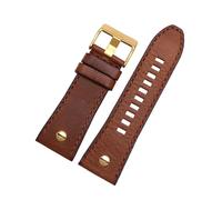 Bracelet de montre en cuir à rivets vintage - Bracelet de rechange large pour homme de 24 à 28 mm au design classique,28mm
