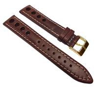 Bracelet De Montre En Cuir Avec Motif De Trou Marron 22202G