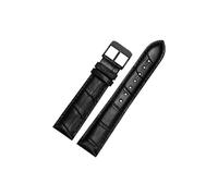Bracelet de montre en cuir Compatible avec Casio Swordfish Mdv107-1A MDV106-1A MDV-106 Efr539 1374 1375/ Seiko, 20/22mm(Black-black buckle,20mm)