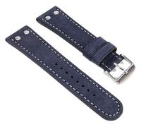 Bracelet De Montre En Cuir De Buffle Bleu 22mm Herzog 18513S