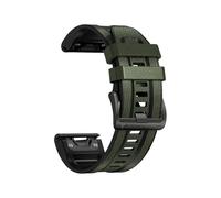 Bracelet de montre en cuir de Silicone 22mm 26mm Pour Garmin Fenix8/7/6/5 bracelet de montre en cuir de silicone à dégagement rapide Pour Fenix7x 6X 5X bracelet(Army green,22mm)