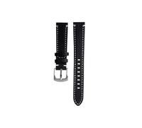 Bracelet de montre en cuir de vache, Compatible avec Casio A158 A168 F91W AE-1200WHD A159 A169 AE1200(Black-silver)