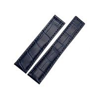 Bracelet de montre en cuir de vache véritable pour Carrera Lincoln 19 mm 20 mm 22 mm noir marron boucle pliable bracelet de montre hommes (couleur : marron-noir, taille : 22 mm), 20 mm