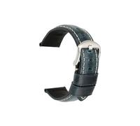 Bracelet de montre en cuir de vache Vintage, accessoires de montre, 20mm 22mm 24mm, adapté au Bracelet de montre for Panerai Fossil (Color : Blue S, Size : 19mm)
