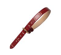 Bracelet de montre en cuir de vachette pour femme d'une seule pièce de 10mm, version prolongée avec motif en bambou coloré et agréable pour la peau, longueur de 220mm