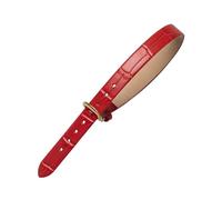 Bracelet de montre en cuir de vachette pour femme d'une seule pièce de 10mm, version prolongée avec motif en bambou coloré et agréable pour la peau, longueur de 220mm
