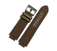 Bracelet de montre en cuir for Timex for marée for boussole bracelet de montre for T2n739 for T2n720 for T2n721 bracelet de montre en toile 24x16mm bouche convexe for hommes(Canvas green black)