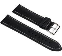 Bracelet De Montre En Cuir Noir 22Mm 17731S