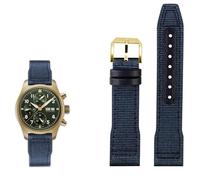 Bracelet de montre en cuir nylon noir pour IWC Le Petit Prince Big Pilot IW3777, 20 mm
