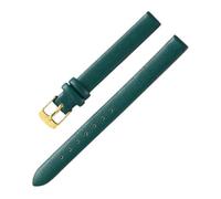 Bracelet de montre en cuir pleine fleur 10mm-22mm, fait à la main, accessoires de bracelet, Vert-or, 10mm