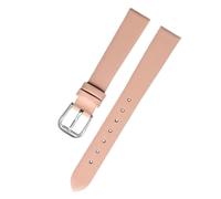 Bracelet de montre en cuir pour femmes, montres-bracelets 6/8/10/12/14/16mm, Argent Rose, 16mm