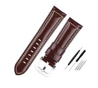 Bracelet de montre en cuir pour homme, 24 mm, longueur 20 cm, style vintage, étanche et résistant à la transpiration, bracelet universel remplaçable,24 mm