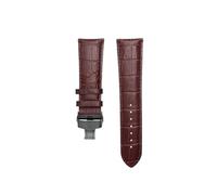 Bracelet de montre en cuir pour homme avec boucle ardillon, 21 mm, 22 mm, 23 mm, 24 mm, longueur 20 cm, accessoire de remplacement pour montres universelles.,Boucle marron noire,20 mm