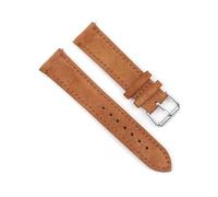 Bracelet de montre en cuir suédé 16mm 17mm 18mm 19mm 20mm 22mm, couture faite à la main, bracelet de montre à dégagement rapide,Brun,20mm