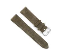 Bracelet de montre en cuir suédé 16mm 17mm 18mm 19mm 20mm 22mm, couture faite à la main, bracelet de montre à dégagement rapide,Vert,19mm