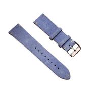 Bracelet de montre en cuir suédé, 16mm, 18mm, 20mm, 22mm, à dégagement rapide, Vintage, fait à la main, Violet, 22mm