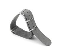 Bracelet de montre en cuir suédé souple - Bracelet de rechange confortable de 18 à 24 mm pour montres,Gris,18mm