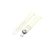 Bracelet de montre en cuir veau compatible avec la Tissot T035.210 - 18 mm | Boucle déployante à extrémité incurvée rouge/blanc/noir/gris