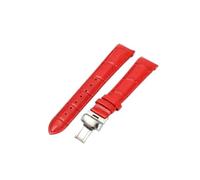 Bracelet de montre en cuir veau compatible avec la Tissot T035.210 - 18 mm | Boucle déployante à extrémité incurvée rouge/blanc/noir/gris