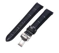 Bracelet de montre en cuir veau compatible avec la Tissot T035.210 - 18 mm | Boucle déployante à extrémité incurvée rouge/blanc/noir/gris