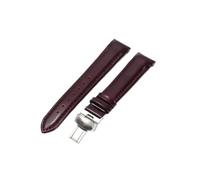 Bracelet de montre en cuir veau compatible avec la Tissot T035.210 - 18 mm | Boucle déployante à extrémité incurvée rouge/blanc/noir/gris