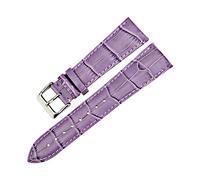 Bracelet de montre en cuir véritable 12/14/16/17/18/19/20/22mm montre pour femme bracelets de rechange bracelet de montre, Violet, 17mm