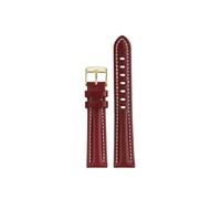 Bracelet de montre en cuir véritable 18mm, Compatible avec Huawei Gt4 41mm/Garmin Venu 2S 3S(Wine red-gold)