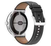 Bracelet de montre en cuir véritable 20 mm pour Google Pixel Watch 1/2 Black