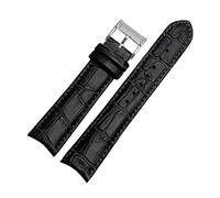 Bracelet de montre en cuir véritable 20mm Bracelet de montre à extrémité incurvée pour accessoires de montre pour hommes, 20mm