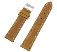 Bracelet de montre en cuir véritable à libération rapide 16-22 mm rétro première couche en cuir de vachette