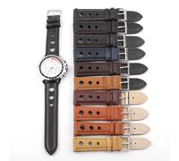 Bracelet de montre en cuir véritable, bracelet de course, coutures faites à la main, dégagement rapide, marron, café, noir, 18mm, 20mm, 22mm, 24mm