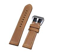 Bracelet de montre en cuir véritable, bracelet vintage mat 20 mm, 22 mm, 24 mm, 26 mm en 7 couleurs, bracelet unisexe pour homme et femme, 24MM_NO LOGO