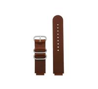 Bracelet de montre en cuir véritable, Compatible avec Casio W218H/AE-1200/1300/SGW-300 MRW-200 A159/A158 AQ-S810W(Dark brown-steel)